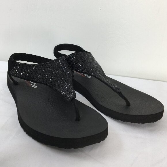 Skechers Shoes - Skechers Slingback Thong Yoga Foam Footbed Sandals in Black Size 9 EXCELLENT